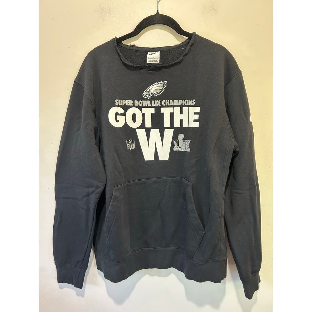 Nike Philadelphia Eagles sweatshirt black womens M crew neck football